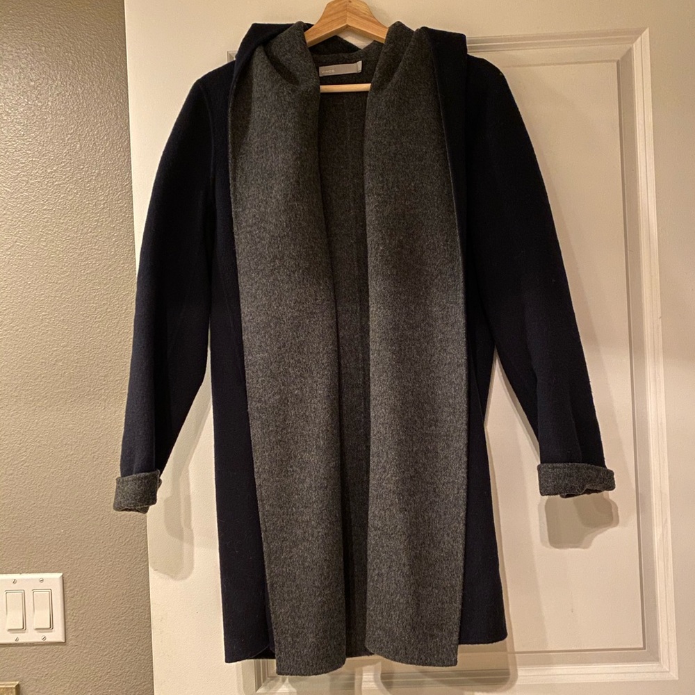 Vince double faced hooded coat